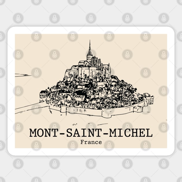 Mont-Saint-Michel - France Magnet by Lakeric